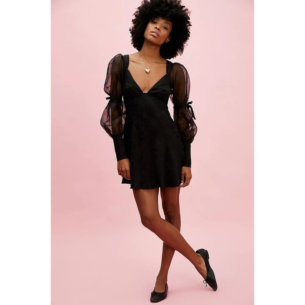 For Love And Lemons Black Midi Dress